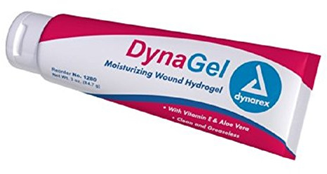 Dynarex 1280 Hydrogel Wound Dressing Gel with Vitamin E and Aloe, 3 oz. Tube