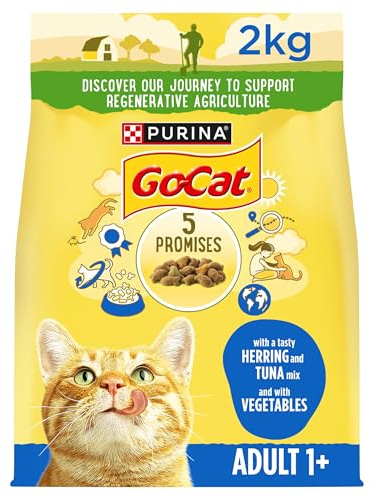 Go-Cat Adult Tuna, Herring & Veg Dry 19900102 2Kg (Pack Of 4)