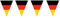 ESPA / FunnyFashion Wimpelkette schwarz-rot-Gold, Deutschland, 5 Meter