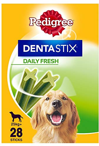 Pedigree Dentastix Fresh, masticables dentales Diarios para Perros Grandes de 25 kg o más, 28 Barras