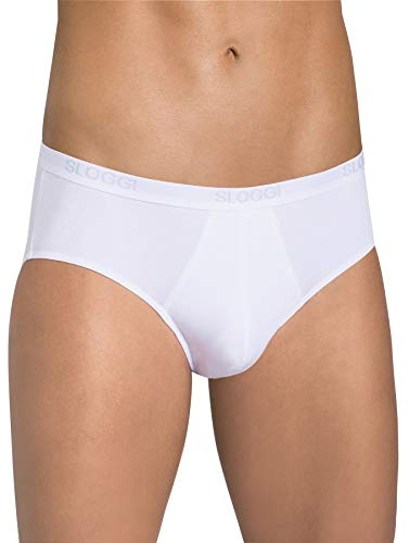 sloggi men, Basic Midi, Slip Hombre, Blanco (White), 8