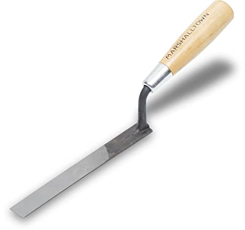 MARSHALLTOWN Tuck Pointer, 6 3/4 x 31/32 Inch, Wood Handle, Forged High Carbon Steel, Tuck Pointing Trowel for Repointing and Masonry, Made in USA, 510