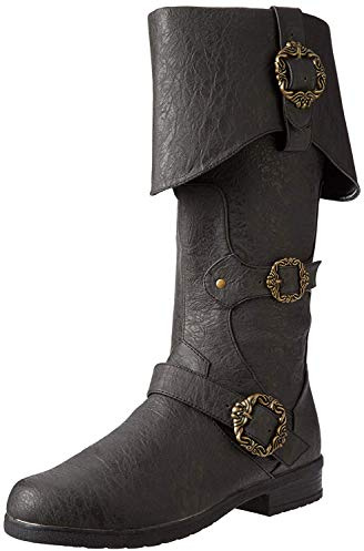 Pleaser Carribean-299, Herren Ungef?tterte Langschaftstiefel, Schwarz (Schwarz), 42-43 EU (Herstellergr??e: M)
