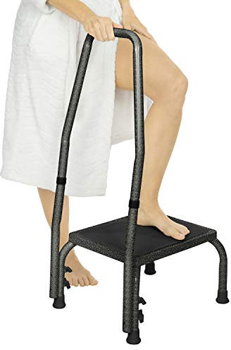 Vive Marche Robuste avec poignée - Rehausseur de Repose-Pieds pour Adultes et Enfants - Plate-Forme avec Main Courante pour Cuisine, Chambre, Salle de Bain - Portable, médical, léger pour Enfants