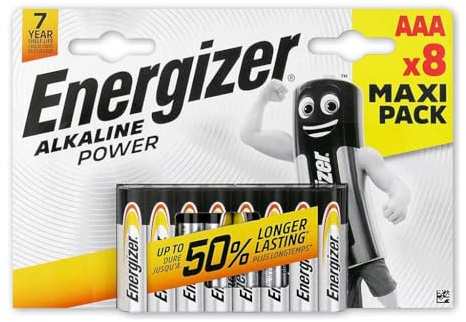 Energizer Alkaline Power AAA, Pack of 8