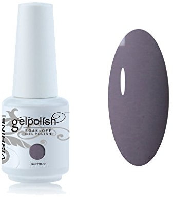 Vishine 8ml Gelpolish Long-lasting Gel Nail Polish Soak Off UV LED Manicure Nail Art Color Light Grey #1587