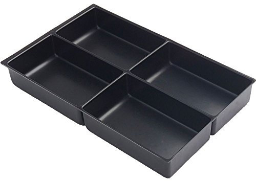Bisley MultiDrawer Schubladeneinsatz, 4 Fächer für A4 Schubladen Metall, 800 Kunststoff, 36.5 x 23.7 x 5 cm