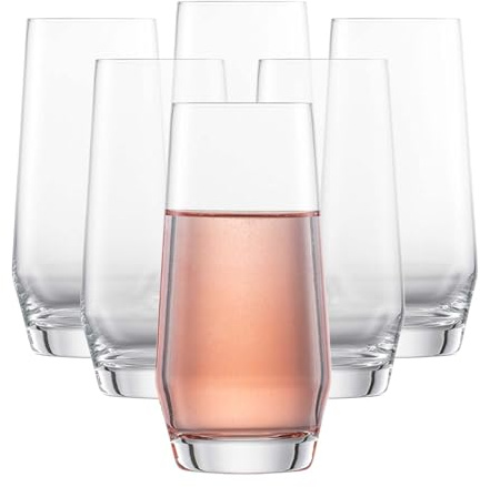 ZWIESEL GLAS Pure Longdrink Glass (Set of 6), Bar Glasses for Long Drinks, Dishwasher-Safe Tritan Crystal Glasses, Made in Germany (18 Ounce)