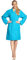 Vossen Damen Bademantel Rom, Einfarbig, Gr. M (40/42), Blau (turquoise)