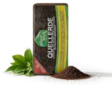 PFLANZWERK® Pflanzkübel Quellerde Blumenerde Pflanzerde 60 Liter *100% Bio* *100% TORFFREI* - Premium MARKENQUALITÄT -