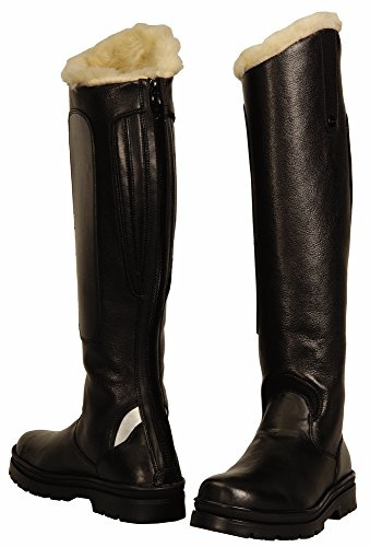 TuffRider Women's Tundra Fleece Lined Tall Boots in Synthetic Leather, Black, 8 Slim