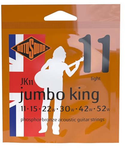 Rotosound JK11 Phosphor Bronze Light Gauge Acoustic Guitar Strings (11 15 22 30 42 52)