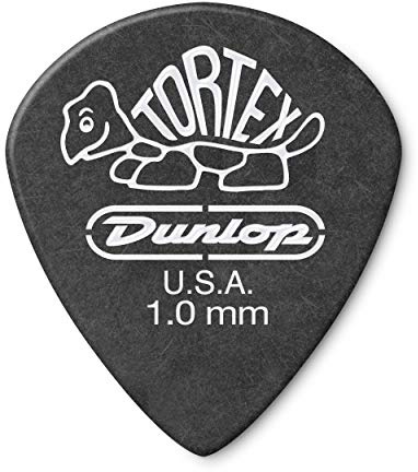 Dunlop 482P100 Médiators Tortex Pitch Black Jazz III 1,00mm sachet de 12