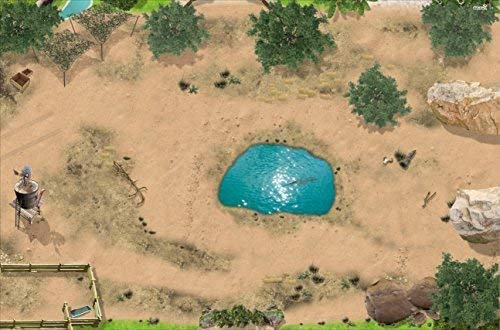 Stikkipix Safari Spielmatte (ähnlich Spielteppich) | SM08 | Spiel-Matte für das Kinder-Zimmer | ideales Zubehör zu Spiel-Figuren von Schleich, Playmobil, Papo, Bullyland & Co | 150 x 100 cm
