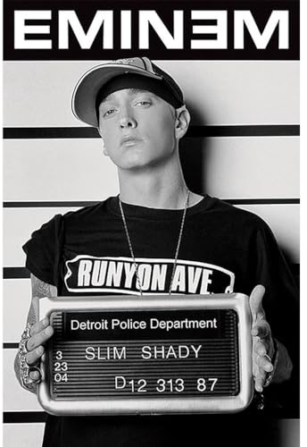 Pyramid International Mugshot Eminem Maxi Poster, Multi-Colour, 61 x 91.5 x 1.3 cm