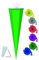 alles-meine.de GmbH Schultüte Rohling - dunkel Grün - 85 cm incl. Schleife/Tüllabschluß - Zuckertüte - zum Basteln, Bemalen und Bekleben Bastelschultüte