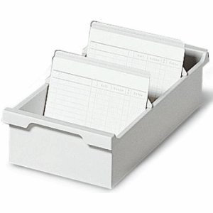 Multiform Karteitrog A4 quer 1200 Karten lichtgrau