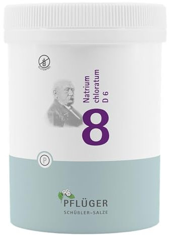 PFLÜGER Schüßler Salze Nr. 8 Natrium chloratum D6 - 1000 Tabletten - Das Salz des Flüssigkeitshaushaltes - glutenfrei