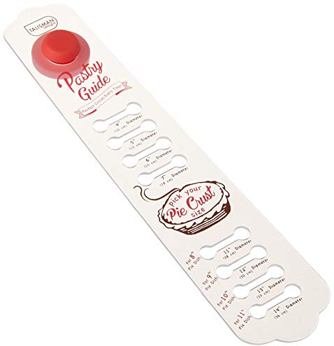 Talisman Designs Shortcrust Pastry Pie Hack 4-14 Inch Professional Pie Stencil - Perfect Circular Dough Cutting Tool (Set of 1 Pie Pastry Guide)