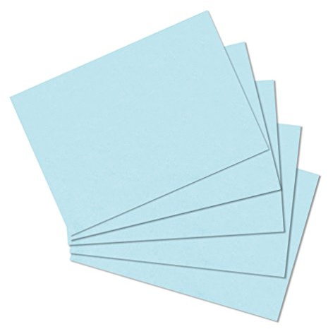 Herlitz 10837177 indexkort A6 blanko, 100 stycken, blå
