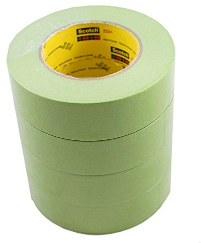 3M 1-1/2 233+ Green AUTO Masking Tape-4 Roll-Paint CAR