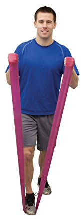 CanDo 2 x Trainingsband / Gymnastikband, Länge 45 m, Val-u-Band® - pflaume (schwer)