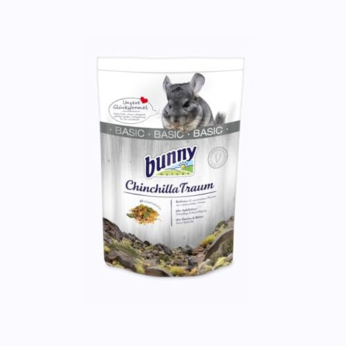 Bunny Nature ChinchillaTraum Basic | 1,2 kg | Alleinfuttermittel für Chinchillas | 42 Verschiedene Pflanzen von unbehandelten Wiesen | Zur Zahnpflege und als Beschäftigung