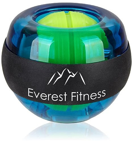 EVEREST FITNESS Powerball Handtrainer - Gyroball Handgelenk Trainer - Gyro Ball mit Griff - Gyrotwister - Power Ball Hand Trainingsgerät - Powerball zum Training der Hand - Grün