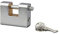 THIRARD - Cadenas à clé prisonnière Land Blindé, acier, extérieur, anse acier, 80mm, 3 clés