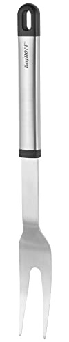 BergHoff Fleischgabel Essentials (Grillgabel aus Edelstahl, Tranchiergabel mit zwei Zinken, Serviergabel für Fleisch / Braten / Steaks) 1301054
