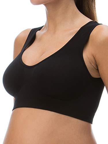 RelaxMaternity 5310 (Noir, M) Soutien-Gorge de Grossesse en Coton avec Bande de Soutien de la Poitrine