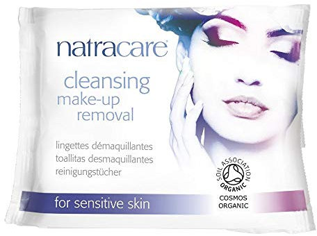 (3 Pack) Natracare Organic Cleansing Makeup Remover Wipes | 20 Count x 3 | 60 Wipes Total
