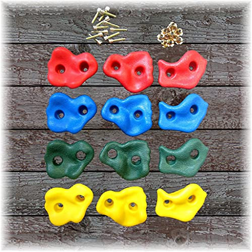 Loggyland Klettersteine für Kletterwand 12er Set