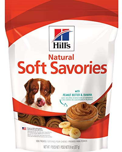 Hill's Natural Soft Savories Dog Treats, Peanut Butter & Banana, 8 oz. Bag