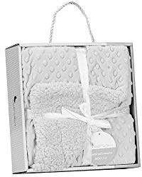 Interbaby 00891-31 - Manta Burbujas con Borreguillo para Bebés en Color Gris, unisex