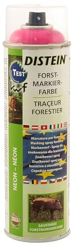 QUEBAg Distein Neon-Forstmarkierfarbe Signierspray Forstspray Forst Markierungsspray | 500 ml Sprühdose (pink)