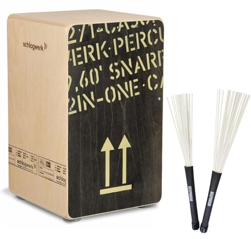 Schlagwerk CP404 BLK Cajon + keepdrum SV603WH Brush Besen