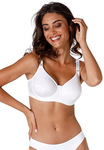 Lovable Reggiseno con Ferretto in Micro con Sottocoppa in Cotone, non Imbottito, Sostegno e Comfort, Taglie Forti, Art. 4120, Shaping Donna