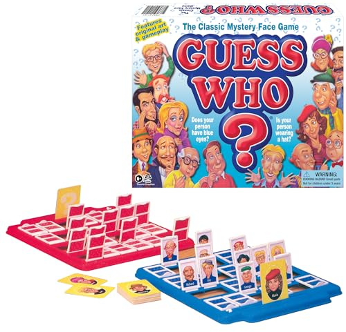 Guess Who? Board Game with Classic Characters by Winning Moves Games USA, Classic Children's Mystery Board Game of Deduction for 2 Players, Ages 6+ (1191)
