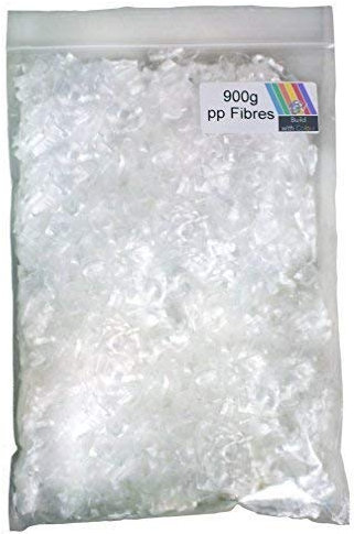 900 g Beutel x 19 mm Polypropylenfasern (PP) für Beton und Estrich, reduziert Schrumpfung und Rissbildung.