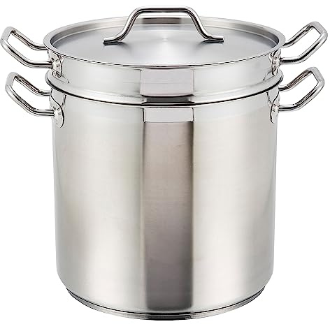 Winco 20qt S/S Steamer/Pasta Cooker
