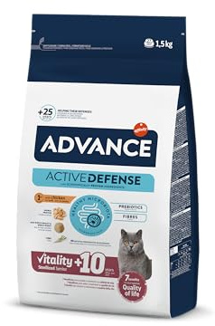 Advance Cat Senior Sterilized - Croquettes pour Chats Senior Stérilisés avec du Poulet - 1,5kg