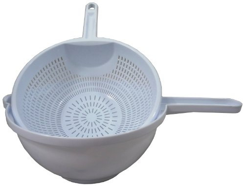 Hobby Passoire Passoire avec Manche en Plastique de haute qualité avec bol en blanc