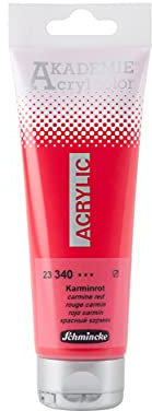 Schmincke - AKADEMIE Acryl color, Karminrot in 120 ml-Tube, 23340012, feine Künstler-Acrylfarbe, brillant, hoch lichtecht und kadmiumfrei, für Acrylmalerei, Mixed Media