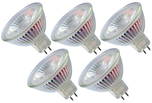 Trango Set di 5 Lampadina a LED con attacco MR16 MR16-NT3*5 per sostituzione Lampadina alogena MR16 I GU5.3 I G4 Lampadina bianca calda 12 Volt 3000K, riflettore, lampadine a LED