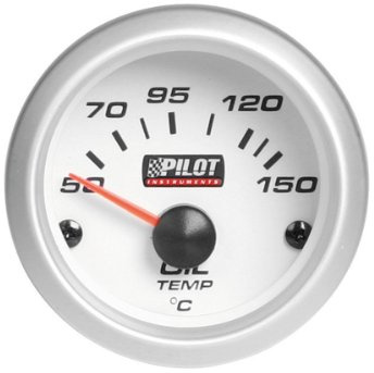 Pilot LA_10005 Einbauinstrument Ölthermometer, blau beleuchtet