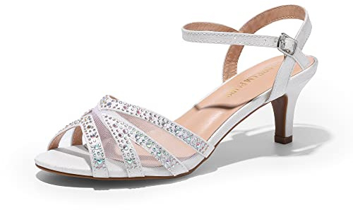 DREAM PAIRS Womens Wedding Prom Bridal Shoes,White,7