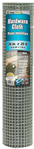 YARDGARD – 1/2 in. Mesh Welded Wire Fence Hardware Cloth – 36 in. x 25 ft. 19‑Gauge Galvanized Steel – for Garden Protection | Animal Control | Cage Wire | Poultry Netting