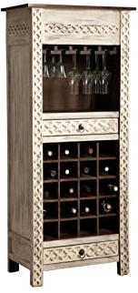 MASSIVMOEBEL24.DE | Kolonialmöbel Mango massiv Holz Weinregal Akazie Massivmöbel massiv Holz Castle-Antike #219