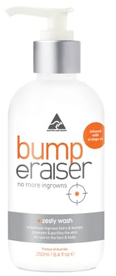 Bump Eraiser Zesty Wash 250 ml for Body and Face Ingrown Hair Treatment, Razor Bumps, Razor Burns and Hair Growth Prevention